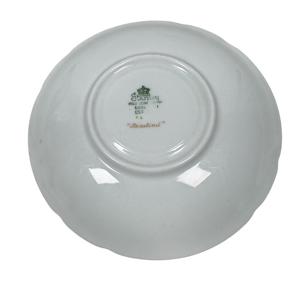 Vintage Stanley Teacup & Saucer White Rosalind Gold Trim Fine Bone China England - Picture 6 of 8